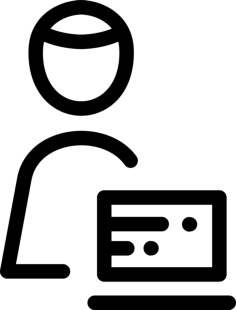 Computer Programmer Contour Svg Vector, Free Vectors File